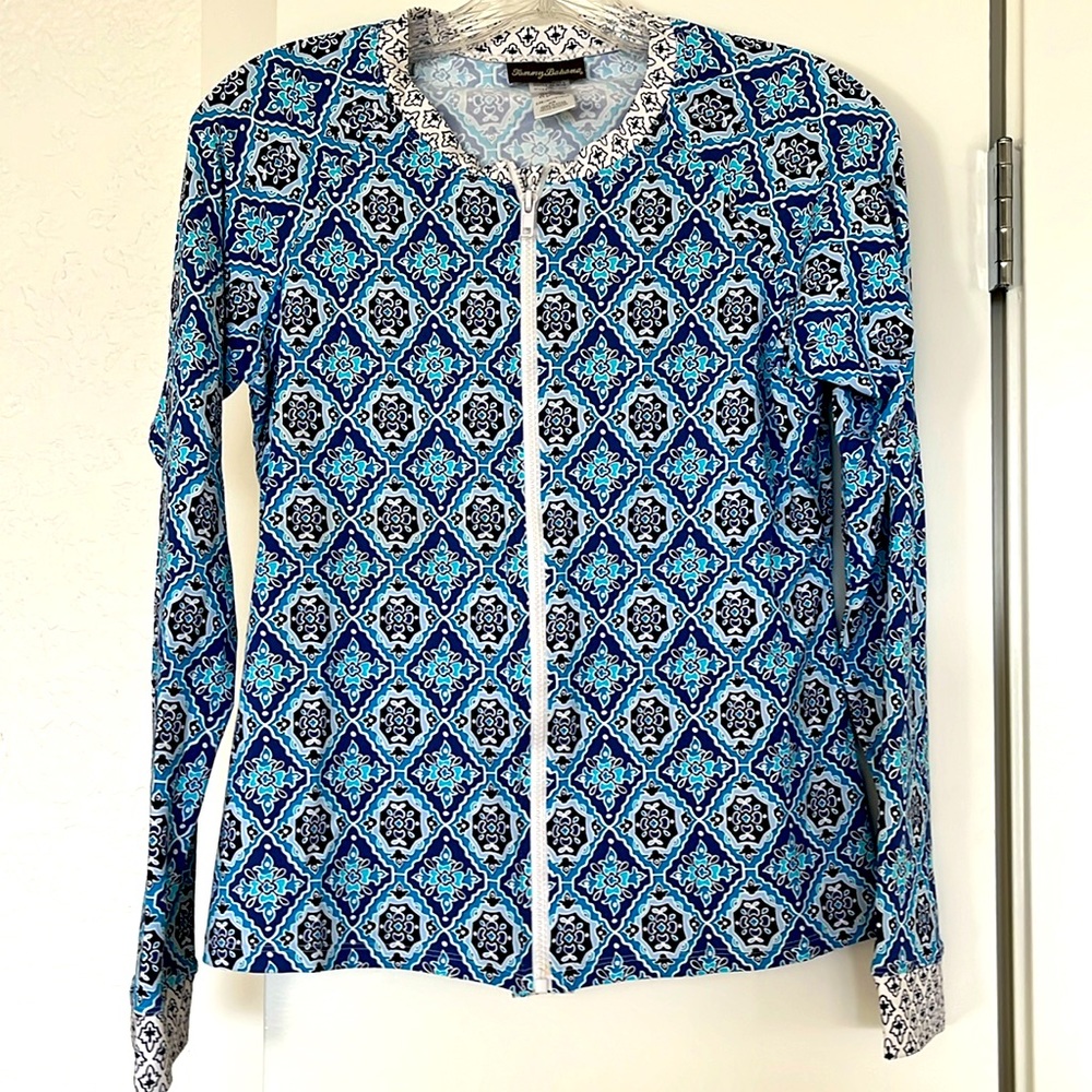 Tommy Bahama zip up rash guard M